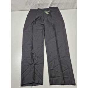 Zanieri Dress Pants Mens 44x36 Gray Wool Flat Front Unhemmed Italy NWT FLAW